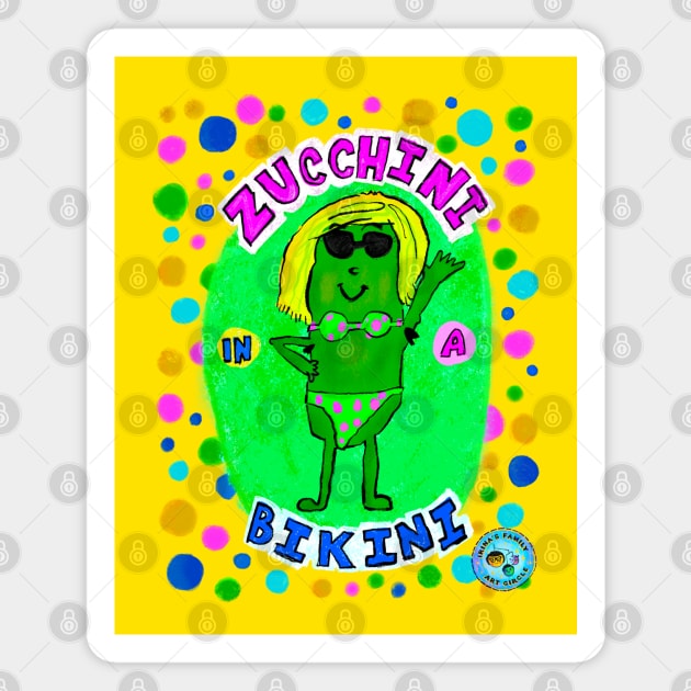 Zucchini in a Bikini Magnet by Irina's Family Art Circle 